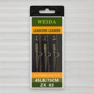 Монтаж лідкор з безпечною кліпсою Weida ZX-03, 45lb, 75см, 3шт/уп